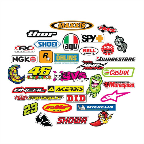 Calcos Stickers Vinilos Moto Auto Termo Pc - Pack 32 Calco