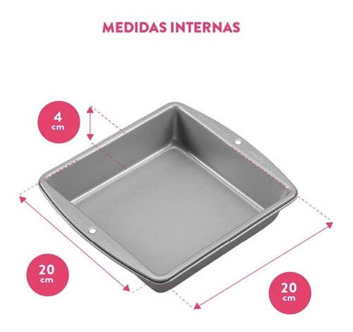 Imagen 6 de 7 de Molde Torta Cuadrado Brownies Galletitas Wilton Titanweb