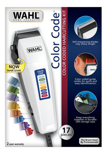Cortapelo 17 Piezas Color Code Wahl Blanca Color Blanco