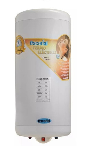 Termotanque Eléctrico Escorial  90l Blanco 85.5l 220v