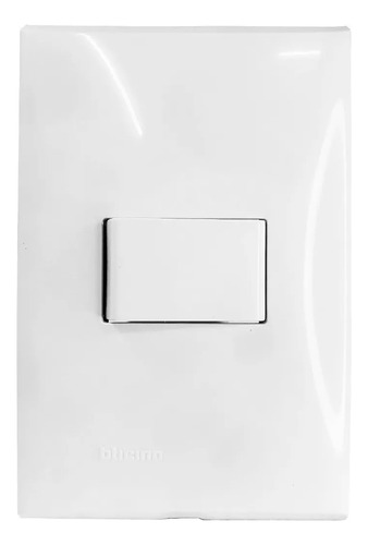 Placa Con Apagador Sencillo Economico Bticino Forza Blanco 10 A