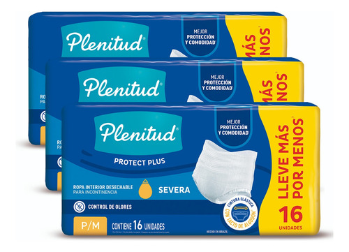 Plenitud Protect Plus Ropa Interior X 16 Pack X 3