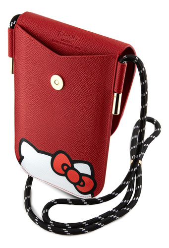 Wallet Hello Kitty Tpu Orejas Con Correa Roja