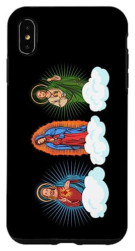 Funda Para iPhone XS Max Jesus Virgen Maria Y San Judas T-02