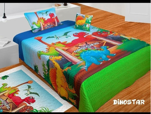 Cubrelecho Dinosaurios Edredón Niños Dinosaurios Sencillo Se