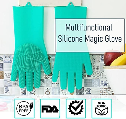 Imagen 5 de 5 de 2 Guantes Mágicos Limpieza Lavalozas Cocina