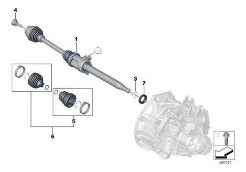 Eje De Transmision Detantero Mini Cooper One F55 2013-2022 &