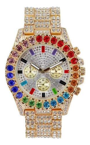 Charles Raymond Iced Out Mens Color On Blast Watch Conjuntos