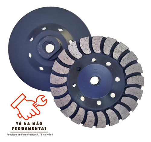 Disco Rebolo Desbaste Diamantado Turbo 100mm Mármore Granito