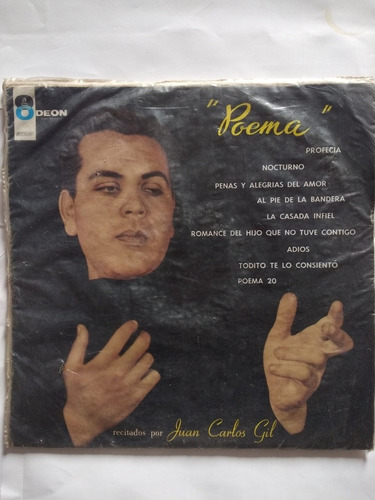 Disco Vinilo Juan Carlos Gil,( Poema20) Odeon 1964 