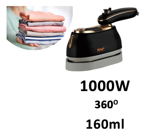 Mini Plancha A Vapor De Viaje 160ml 2en1 1000w Raf R.1142g