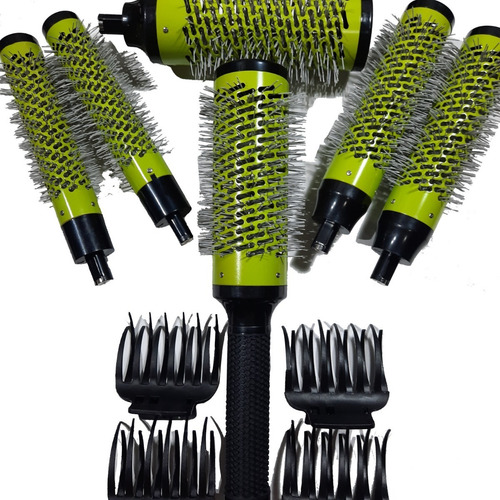 Set 6 Cepillos Térmicos Sdpro Brush Mango Intercam Magnético