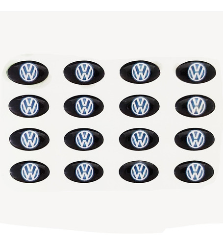 Logo Volkswagen Llaves Dome De 16mm X 9mm Zuk