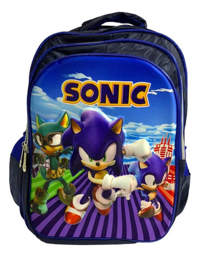 Mochila Sonic 3d Tamaño Ideal 1 Primer Grado Personajes
