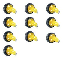 Comprar 10 Piezas Motorreductor Con Llanta Para Carro Arduino Robot