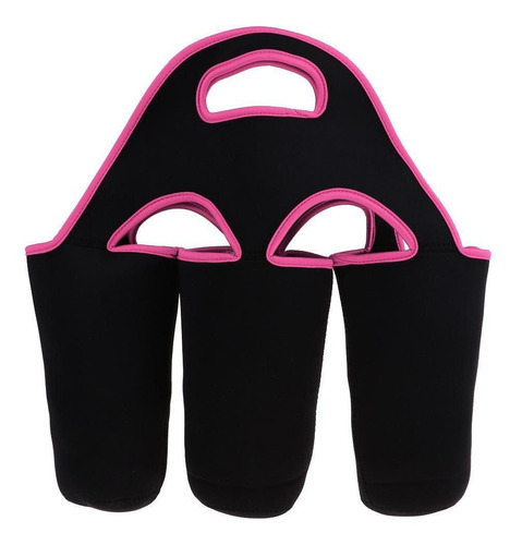 Bolsa Aislada Para El Paquete De La Botella Negro Rosa Roja Bolsa Aislada Para El Paquete De La Botella Negro Rosa Roja