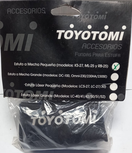 Imagen 2 de 3 de Funda Estufa Mecha Toyotomi Ml-25, Ks-27 (negra)