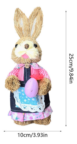 Decoración De Pascua Con Forma De Conejito Trenzado En L, Bo