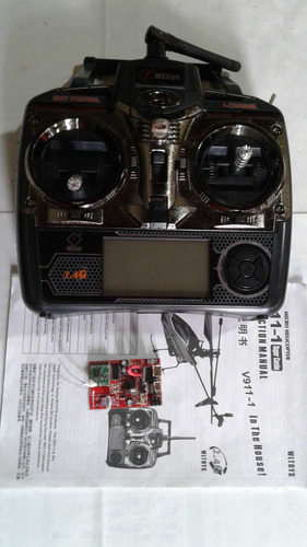 Helicoptero V911 V912 V913 Controle Remoto + Placa Receptora Preto (Usado)