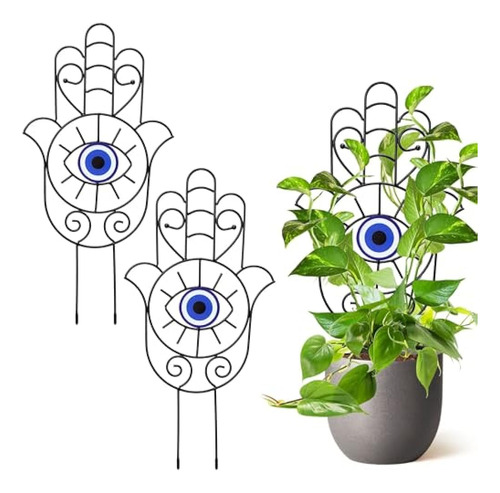 Tuitessine Evil Eye Enrejado De Plantas De Metal Para Planta