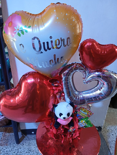 Ramos Para San Valentín Con Rosas, Peluches Globos Chuchería