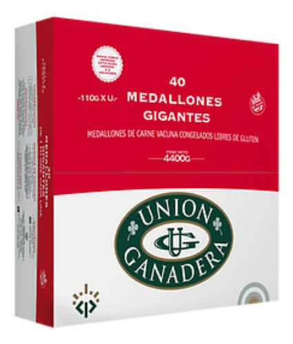 40 Super Medallones Unión Ganadera De 110g Con Pan Artesanal