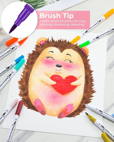 Imagen 6 de 8 de 60 Marcadores Doble Punta Ohuhu Dual Brush Fine Tips