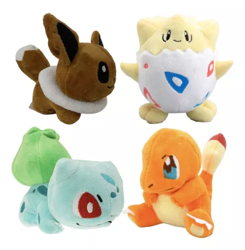 Eevee Evoluções Kit com 2 Pelúcias Pokemon Eevee e Leafeon - Manú