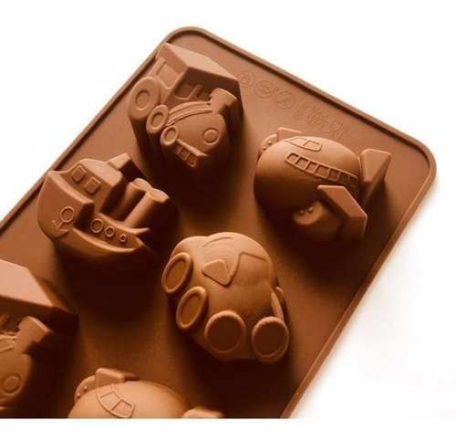 Molde Para Chocolates Molde Silicona Barco Carro Tren