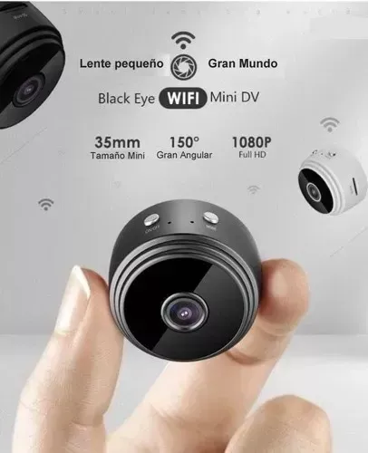 Cámara Espía Mini Wifi Full Hd 1080p Microfono Seguridad
