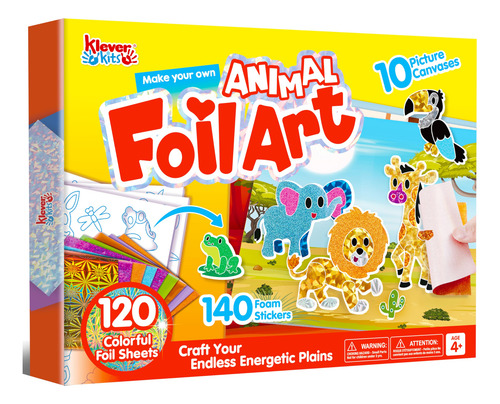 Kit De Arte De Aluminio Klever Kits Para Niños Con 120 Lámin