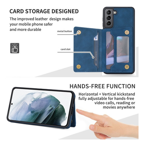 B Funda De Tarjeta Wallet For Samsung S21 Fe S21 Ultra Plus