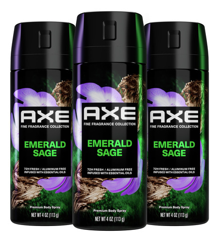 Desodorante Corporal Axe Premium Emerald Sage Para Hombre, 1