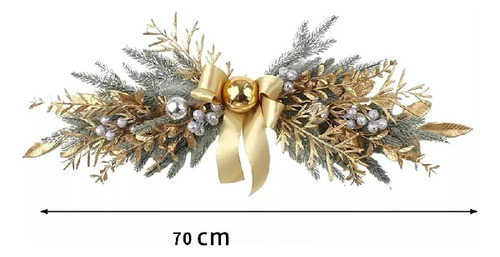 Para Corona Navidad Para Puerta Principal, Corona Dorada