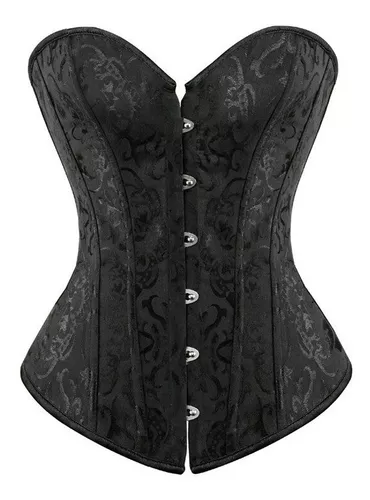 Corset Espartilho Corselet Corpete Bordado 3d Afina Cintura