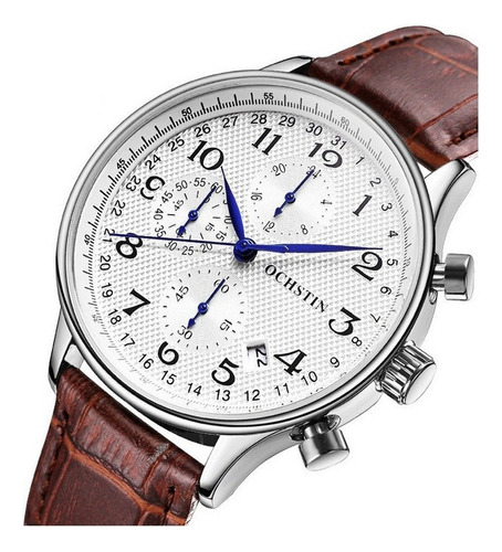 Reloj Ochstin Chronograph Calendar De Piel Y Cuarzo