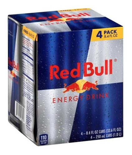 Redbull X 4 Unidades De 250 Ml Cada Una