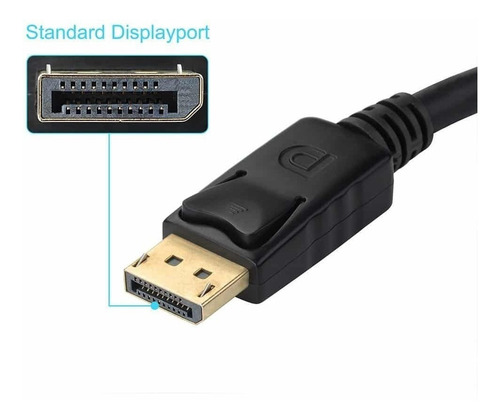 Cable Display Port Dp Plug Macho - Plug Macho 1.8 Mts