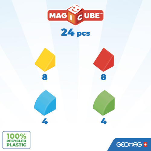 Ec Conjunto De Blocos Magnéticos Geomag Magicube De 24