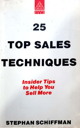 25 Top Sale Techniques Schiffman Kogan Page # 