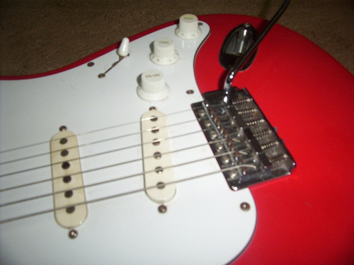 Guitarra Riverhead Stratocaster Japan 80 Tremenda! Diestro Rojo Palo De Rosa