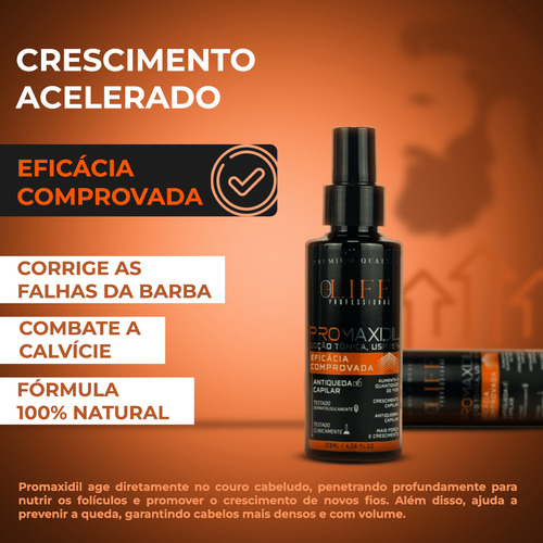 Kit Promaxidil Antiqueda Crescimento Cabelo Barba 120ml.