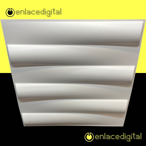 Imagen 2 de 5 de Panel Decorativo 3d Pvc Interior Exterior Blanco D032