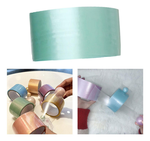 2 Sticky Ball Rolling Tape Decorativo Diy 15m Para Verde