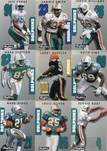 1992 Pro Set Power & Skybox - Miami Dolphins ( 13 ) Sets