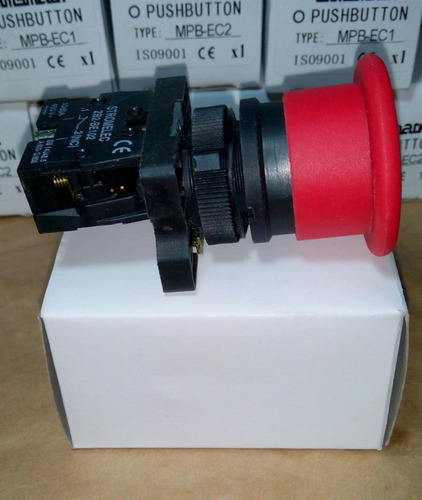 Pulsador De Parada Emergencia Tipo Hongo 22mm Sin Retension