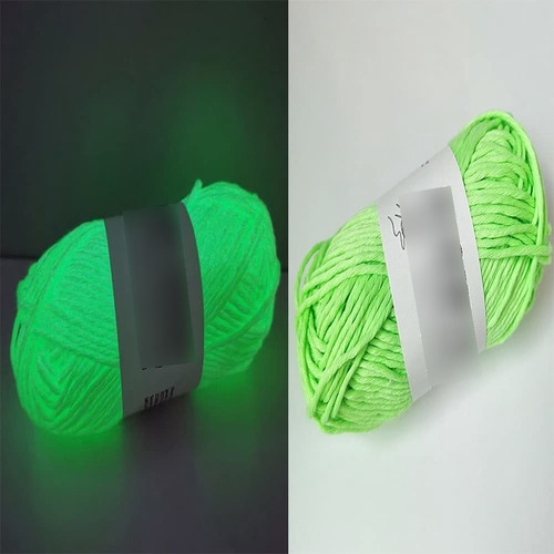 2 Rollo Hilo Neon Que Brilla Oscuridad Fluorescente