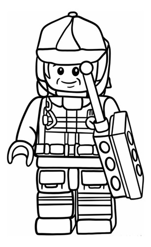 Imprimible Lego Para Pintar Bloques Colorear Emmet Batman