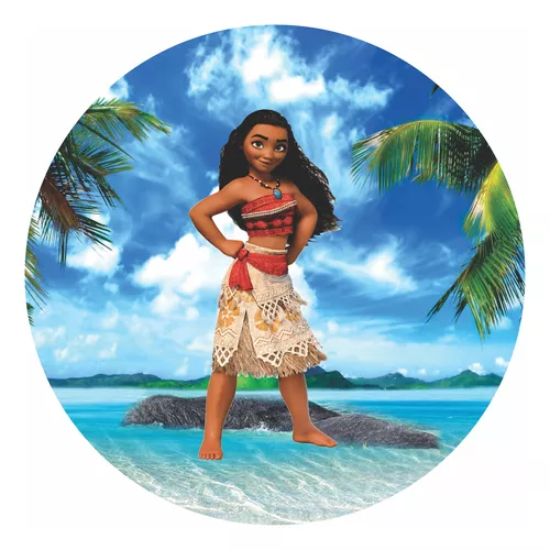 Painel Redondo Tecido Sublimado Moana 1,5 De Diam