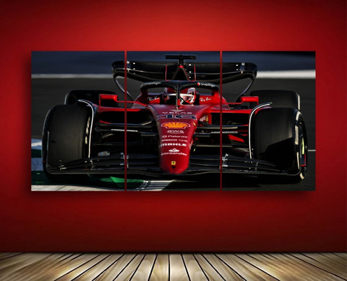 Cuadro Poster Metálico Ferrari Charles Leclerc Formula Unof1